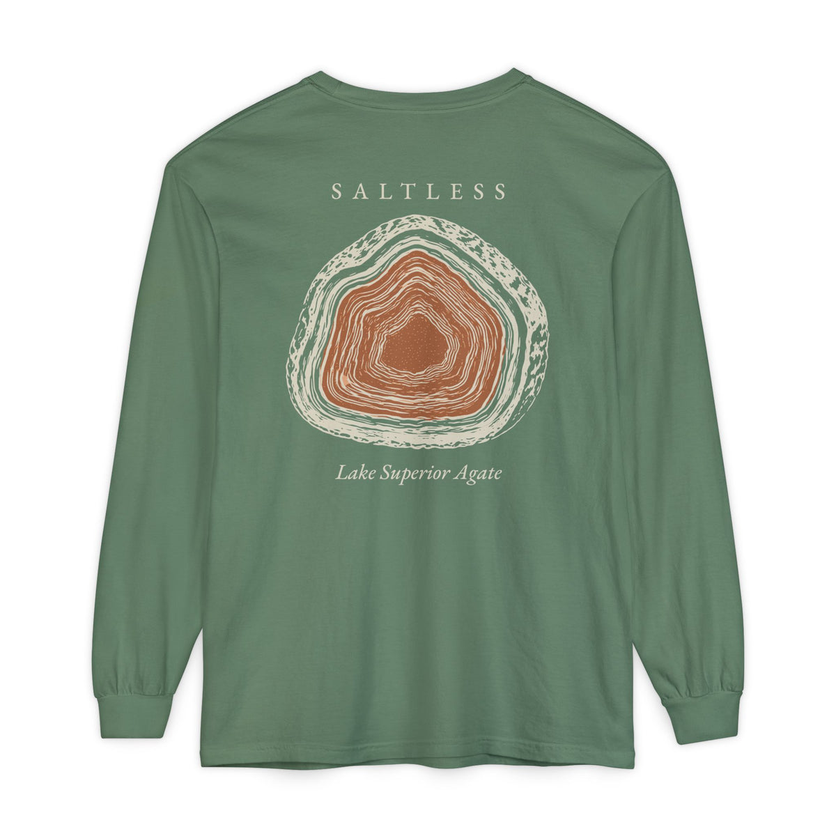 Lake Superior Agate Long Sleeve - Light Green - Back