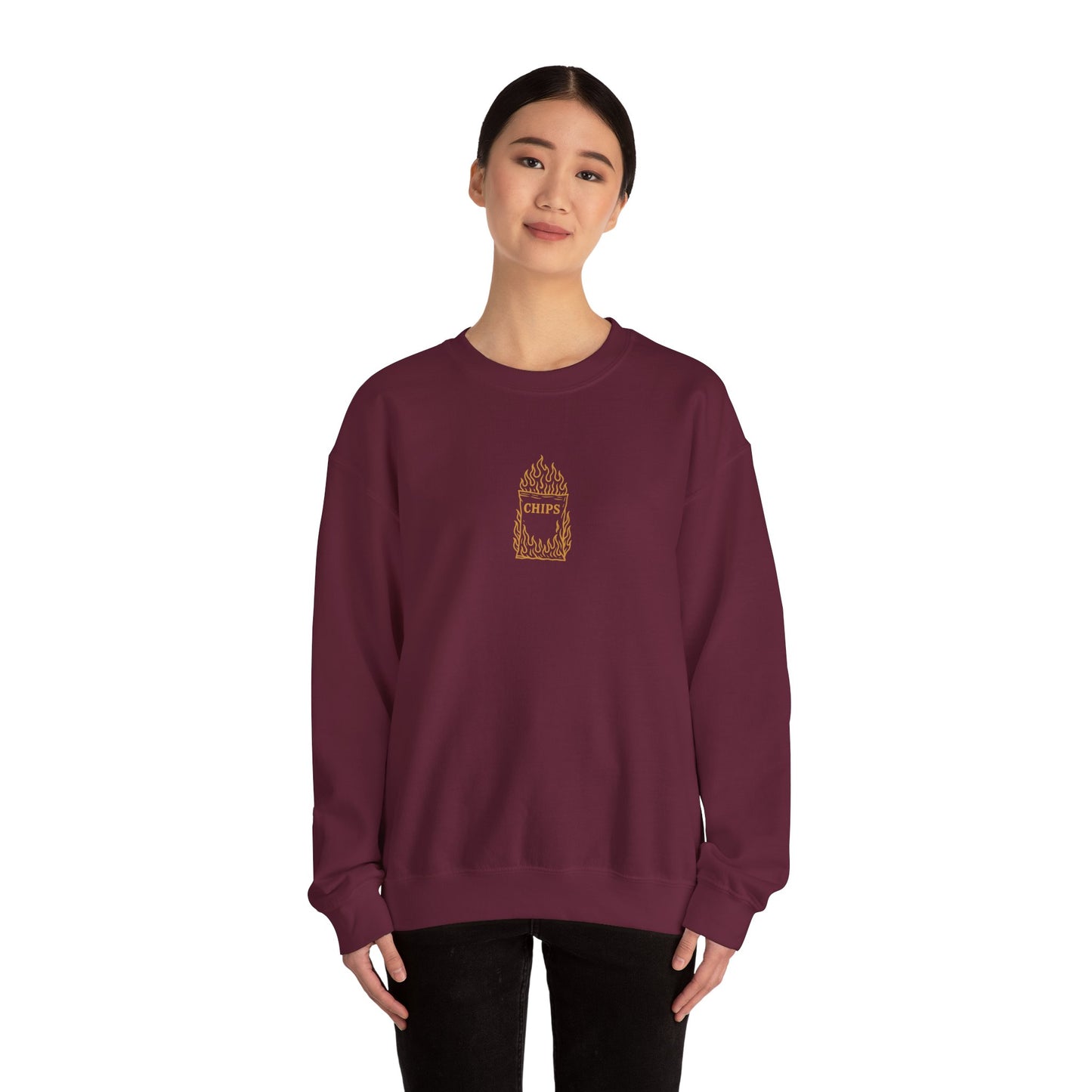 Crewneck Sweatshirt Central Michigan University 'Fire Up Chips' School Spirit
