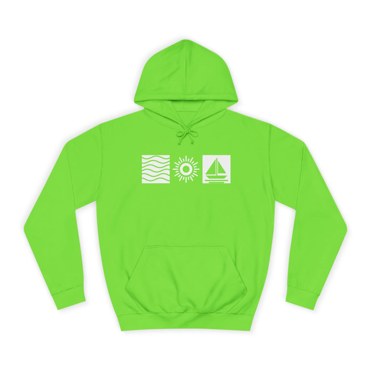 Saltless Nautical Hoodie - Alien Green - Front