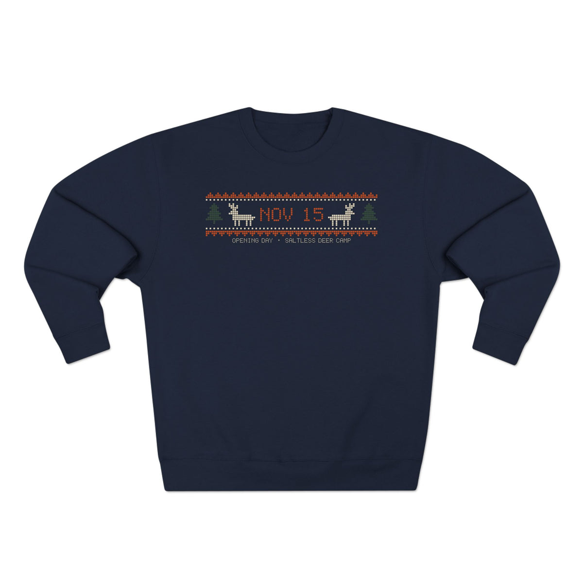 Deer camp Crewneck - Navy - Front