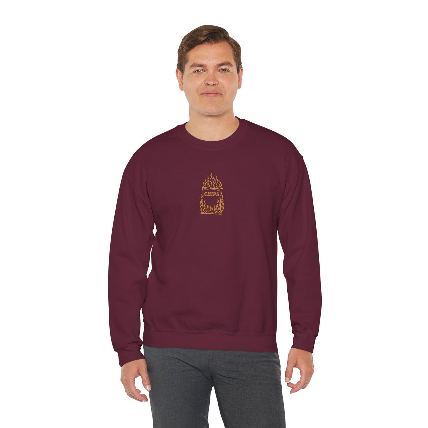 Crewneck Sweatshirt Central Michigan University 'Fire Up Chips' School Spirit