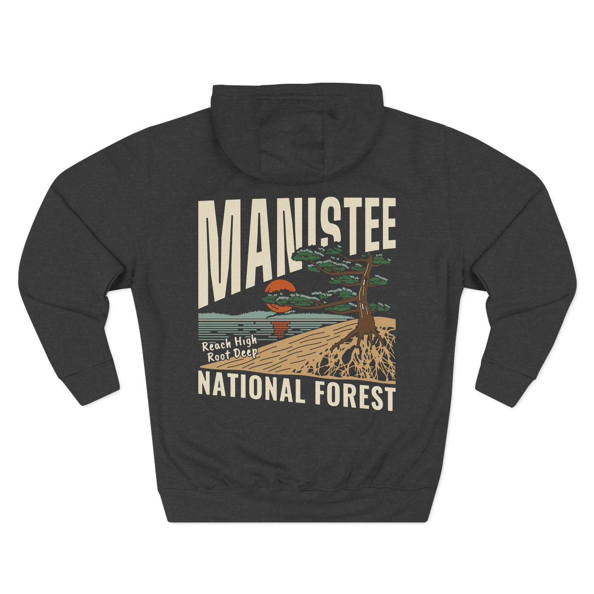 Manistee Fleece - Charcoal Heather - Back