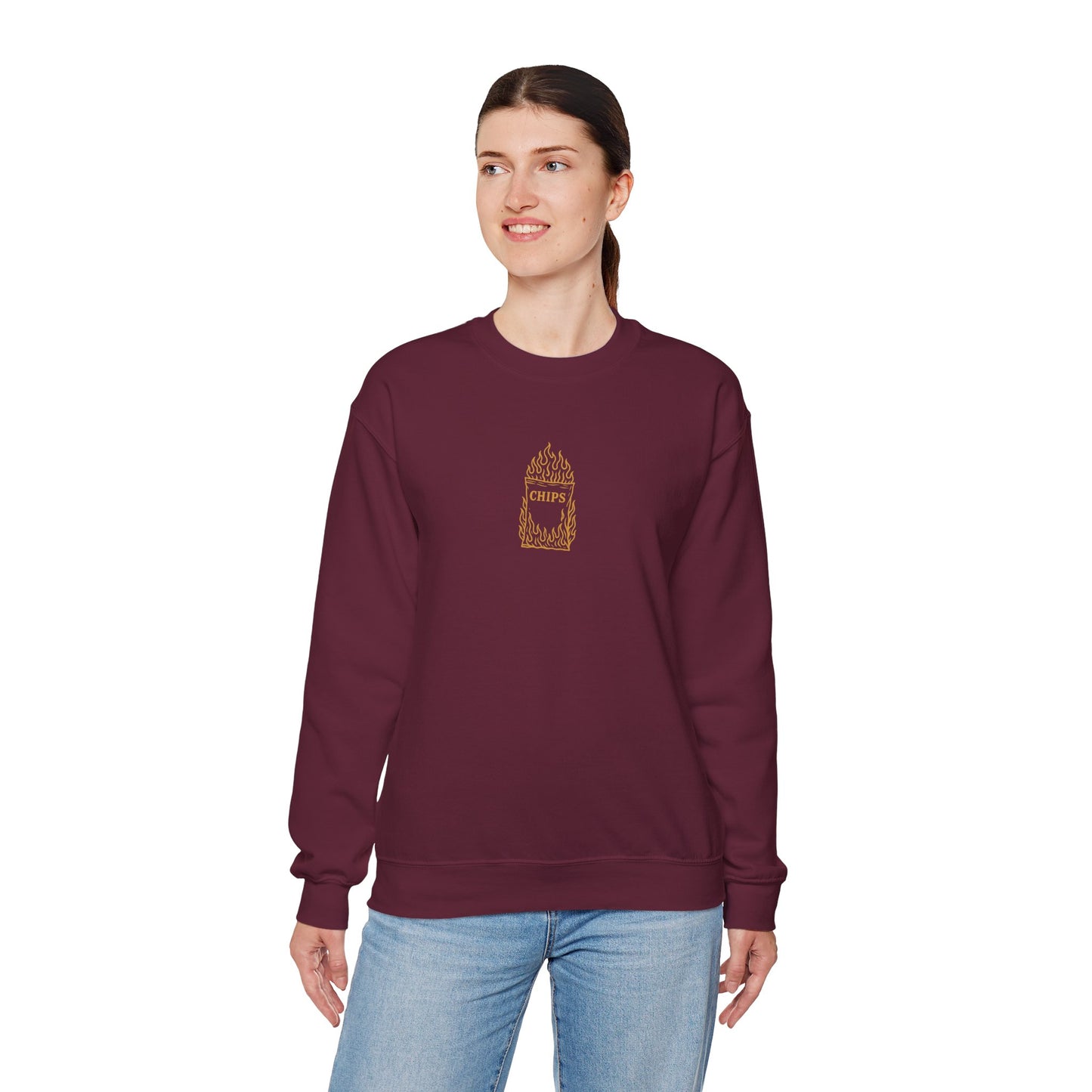 Crewneck Sweatshirt Central Michigan University 'Fire Up Chips' School Spirit
