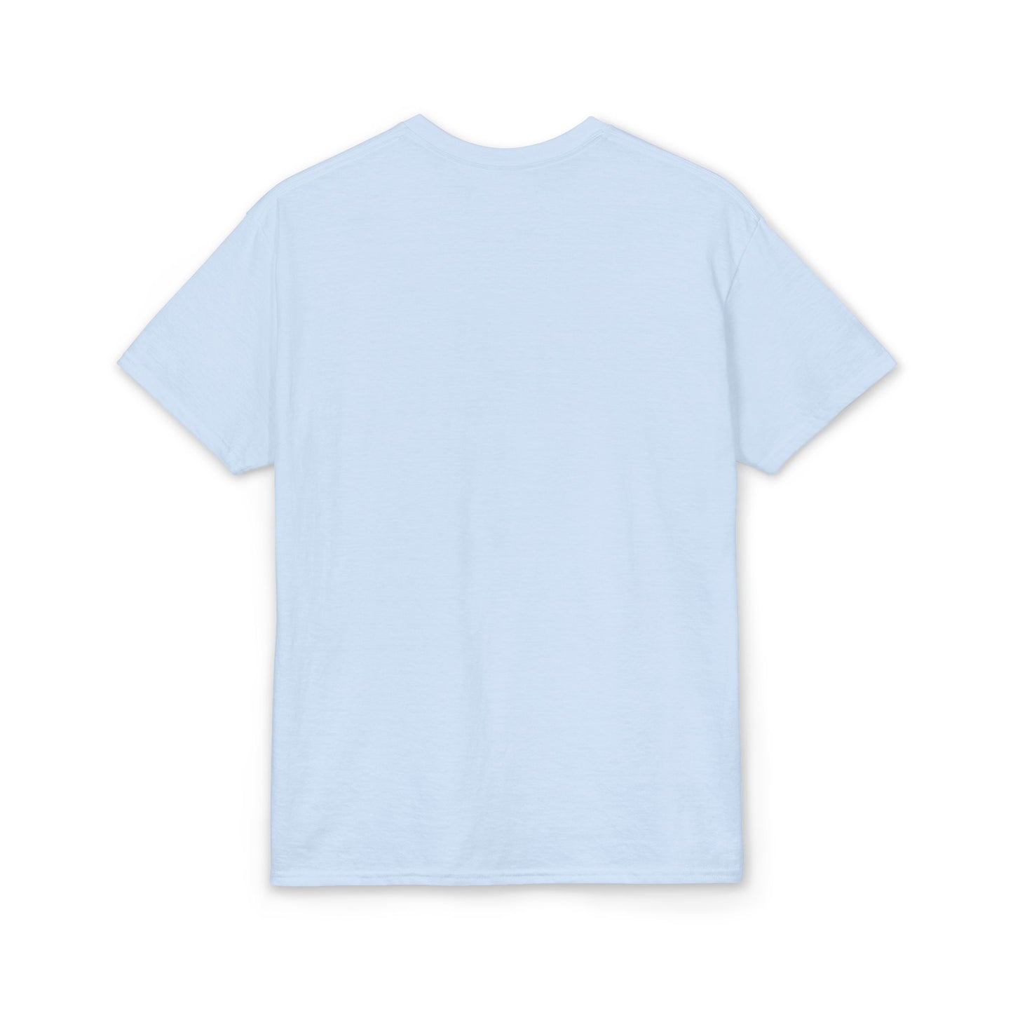 Light blue t-shirt on a white background