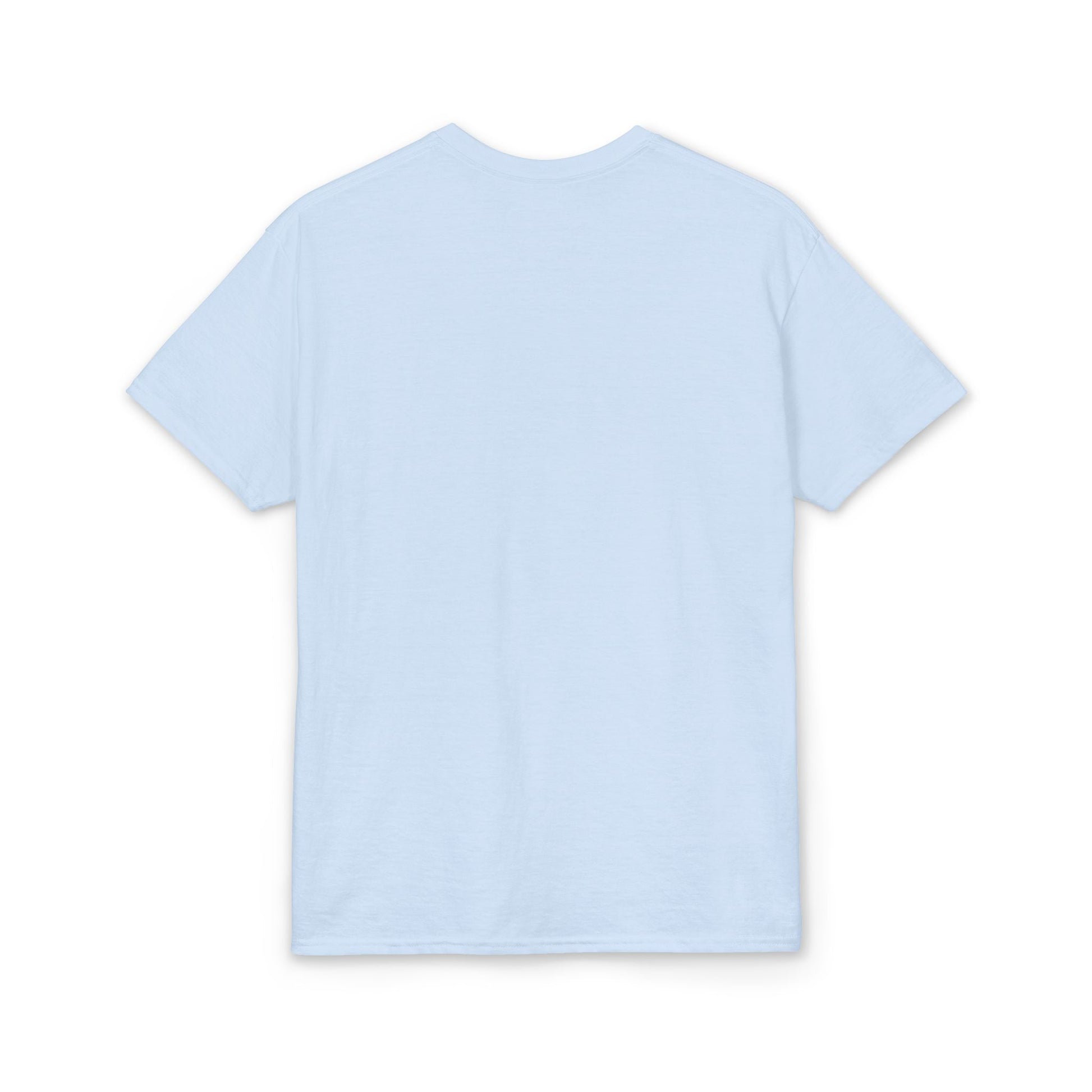 Light blue t-shirt on a white background